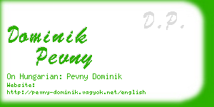 dominik pevny business card